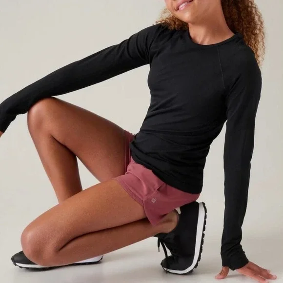 Athleta Girl Power Up Activewear Top, Black Sz L 12