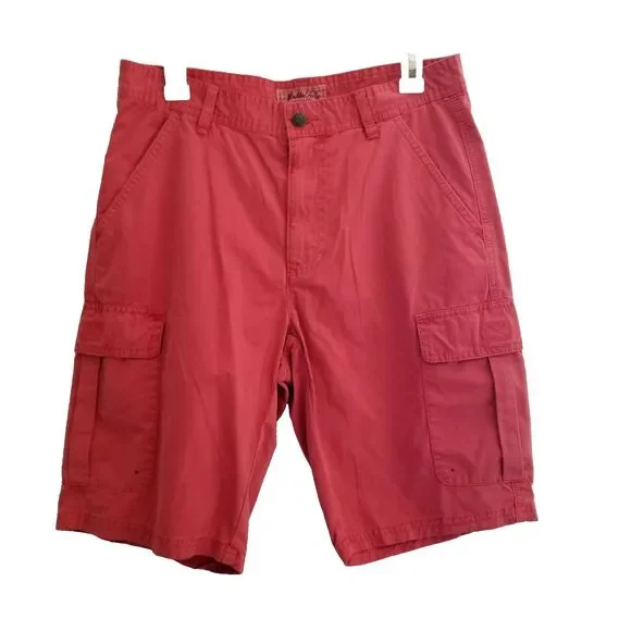 Madda Fella Shorts Mens 30 Red Cargo Inseam 10.5 New