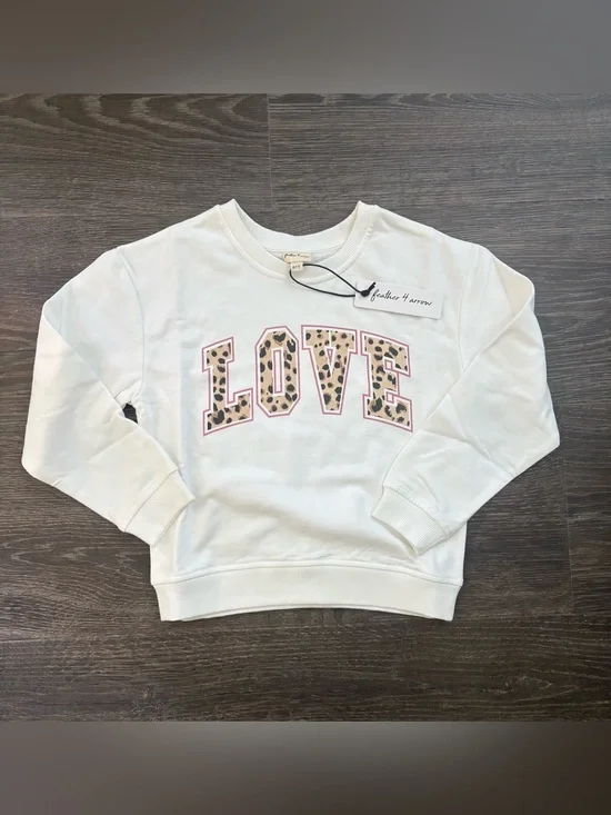 Feather 4 Arrow Love Oversized Sweatshirt - Size 6-7 NEW!