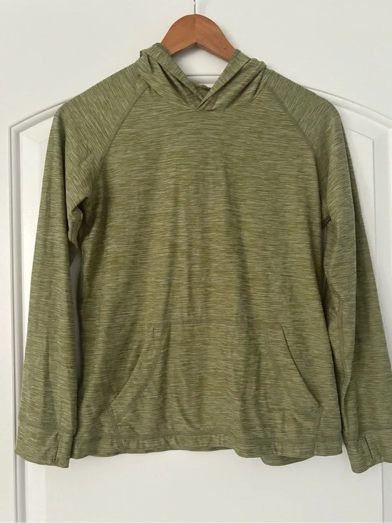 Hanna Andersson Kids Active UV Sunblock Hoodie Green Space Dye Size 12 150cm