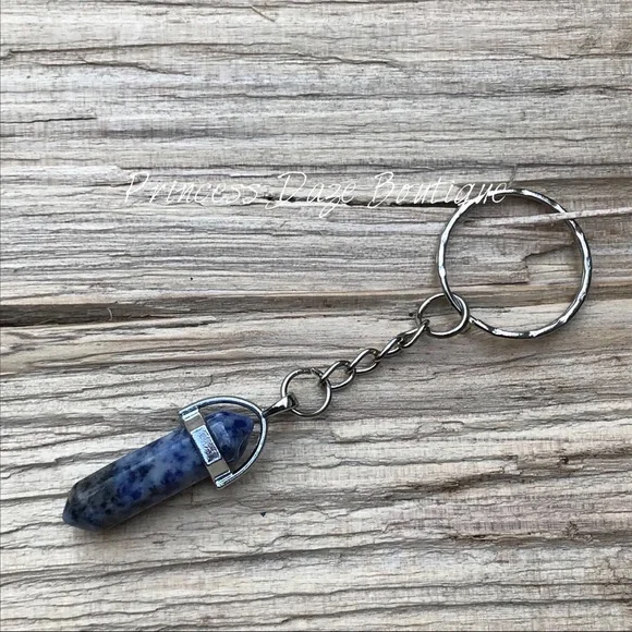 Sodalite Natural‎ Stone Pendant Keychain