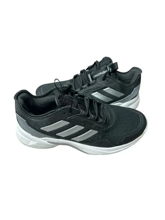 Adidas Women's Crazyflight 6 Black Silver Metallic Volleyball Shoes 8.5 HQ4684