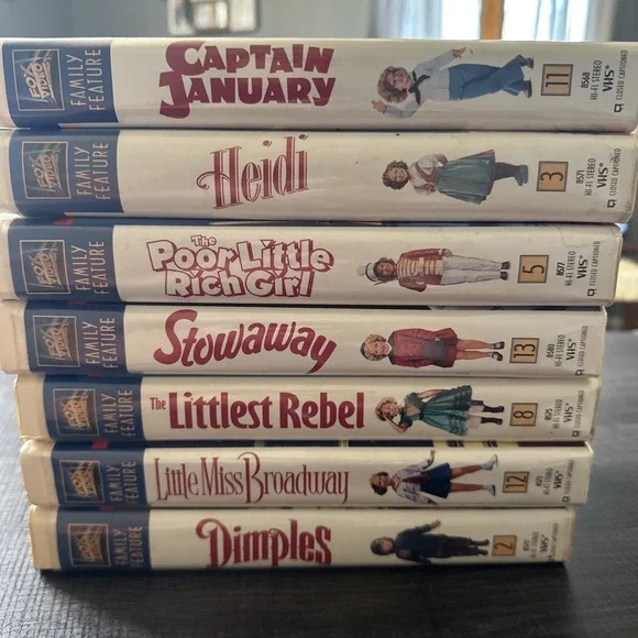 Vintage Shirley Temple Family Feature Color Version VHS Tapes Set‎ Of 7