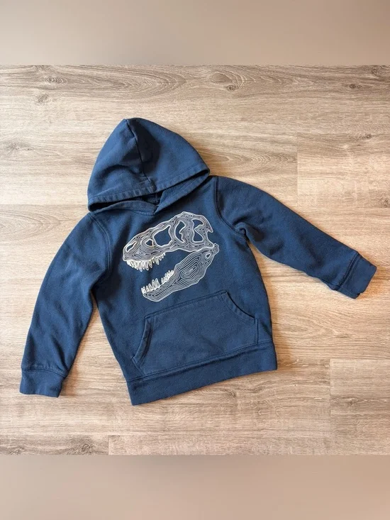 Jumping Beans boys blue dinosaur hoodie