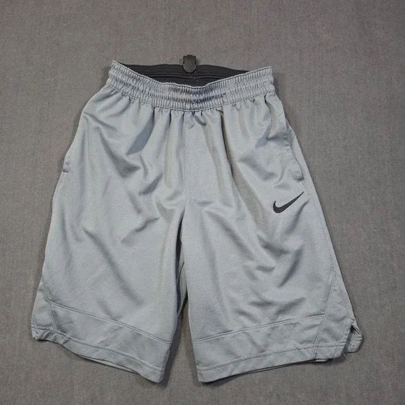 Nike Basketball Shorts Mens S Gray Dri-FIT Mesh Athletic Pockets 445591-102931