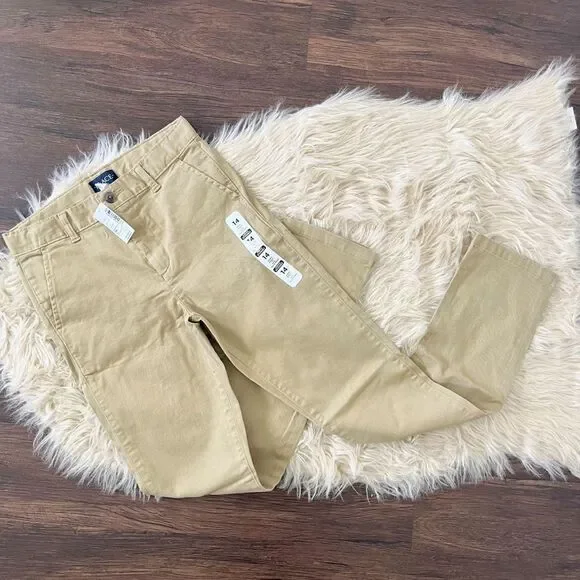 NWT The Children's Place Khaki Chino Pants Flax Size 14 Slim Fit