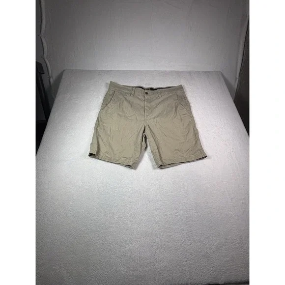The Foundry Supply Co Mens British Khaki Cotton Chino Shorts Beige Size 44
