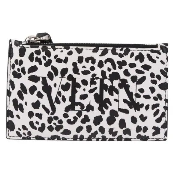 Valentino Leather Card Case White
