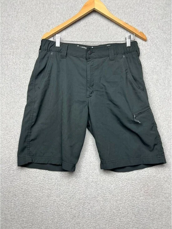 Wrangler Outdoor Series Shorts Mens 32 Black Hiking Cargo Tech Stretch Gorpcore