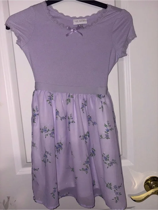 Lilac Floral Girls' Dress