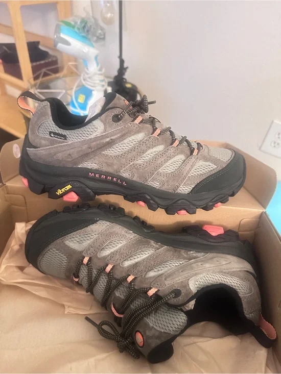 Merrell Women's Gray and Pink Trail Sneakers