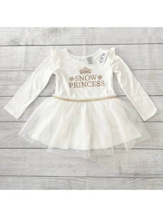 The Children's Place Snow Princess Long Sleeve Tutu Dress Toddler NWT 2T