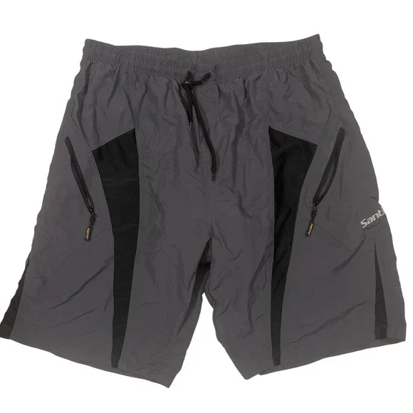 SANTIC cycling shorts Mens 4X black lined lightweight