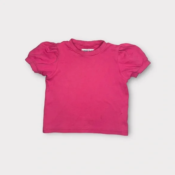 Gymboree Vintage Circa 1990 Fuchsia Pink Puff Sleeve Top