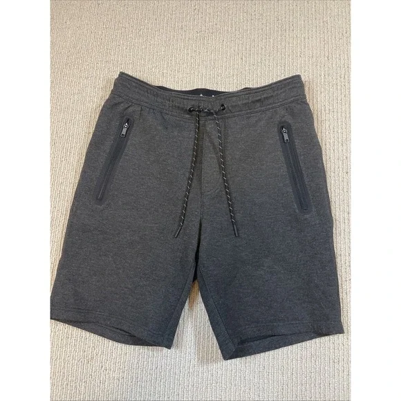 American Eagle Men's Small Flex Jogger Shorts Black Gray Pockets