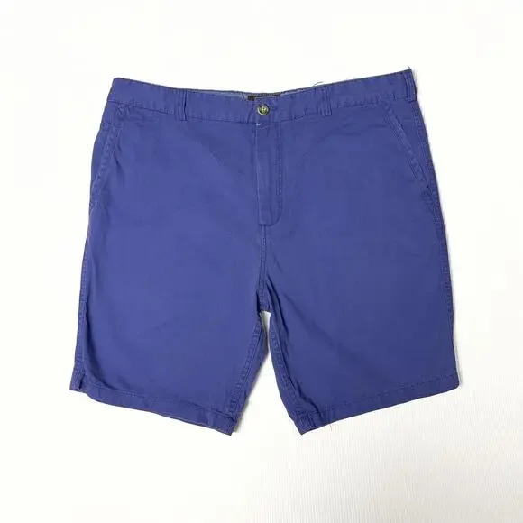 Black Brown 1826 Shorts Mens 36 Blue Chino Classic Fit 9in Inseam Pockets