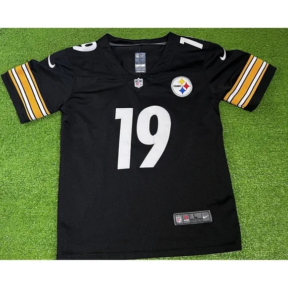 Pittsburgh Steeler Jersey JuJu Smith Schuster Black Gold Yth Lg Adlt XS Stitched