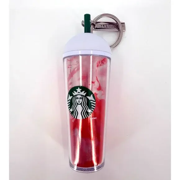 Starbucks Pink Mini Cold Cup Key Chain Ornament Tumbler Purse Charm