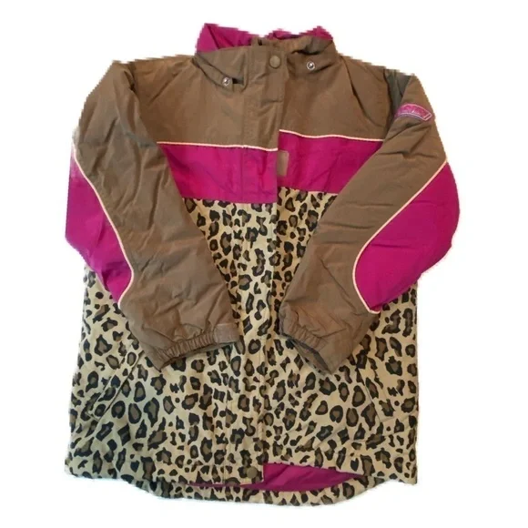 GIRLS ANIMAL Print Insulated All Weather Coat Size L (10-12)