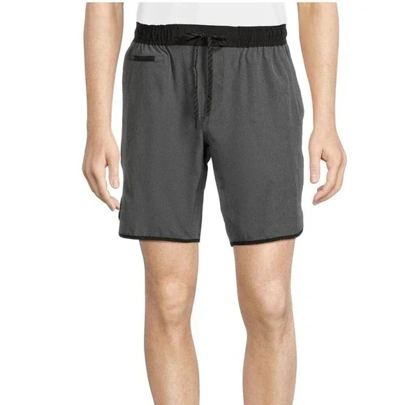 Burnside Hybrid Shorts Gray Elastic Waist Active Outdoor Men Size Large