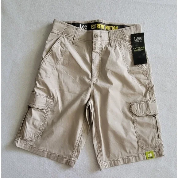 Lee‎ Extreme Motion Cargo Shorts 28 Flex Waistband Performance Stretch New NWT