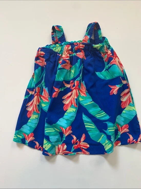 The Children's Place Teal and Blue Floral Baby Sundress Size 9-12M