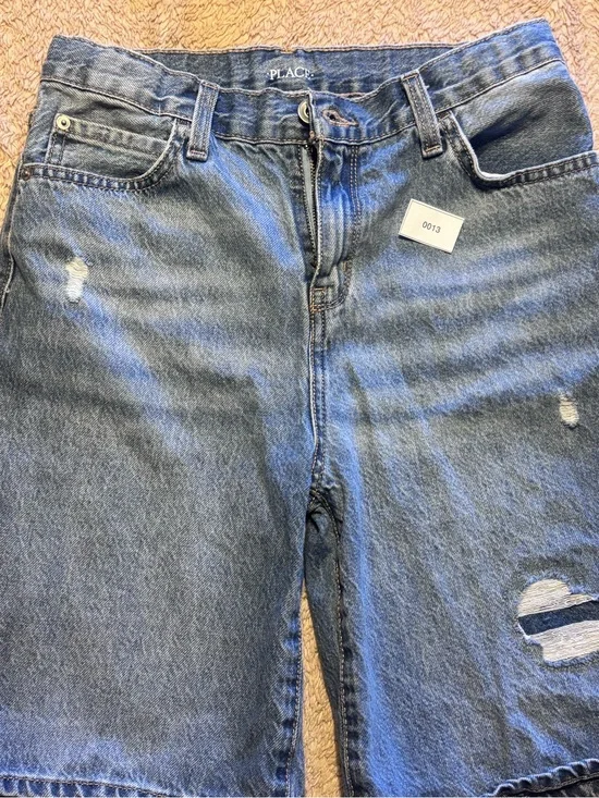 The Children's Place Blue Distressed Denim Shorts