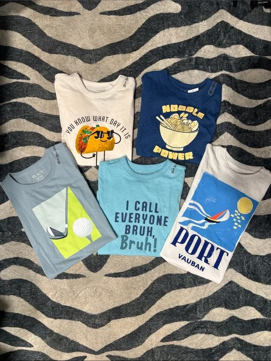 The Children's Place 4 Graphic Tees -1 H&M Port Vauban T-Shirts