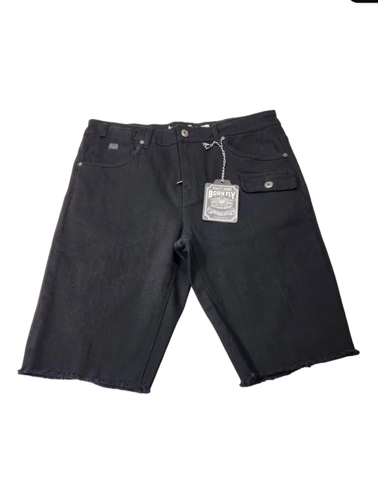 Born Fly Mens Size 32 Black Shorts Stretch Flat Front NWT 05