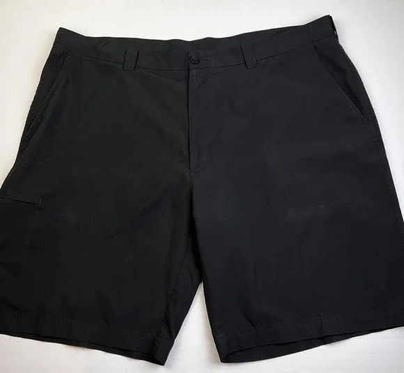 PGA Tour Pro Series Golf Shorts Men's 44 Black Lightweight Bermuda Activewear