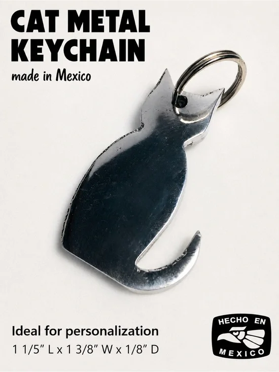 Cat Metal Keychain