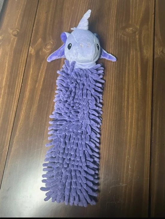 Norwex Pet to dry unicorn purple chenille hand towel microfiber bacloc
