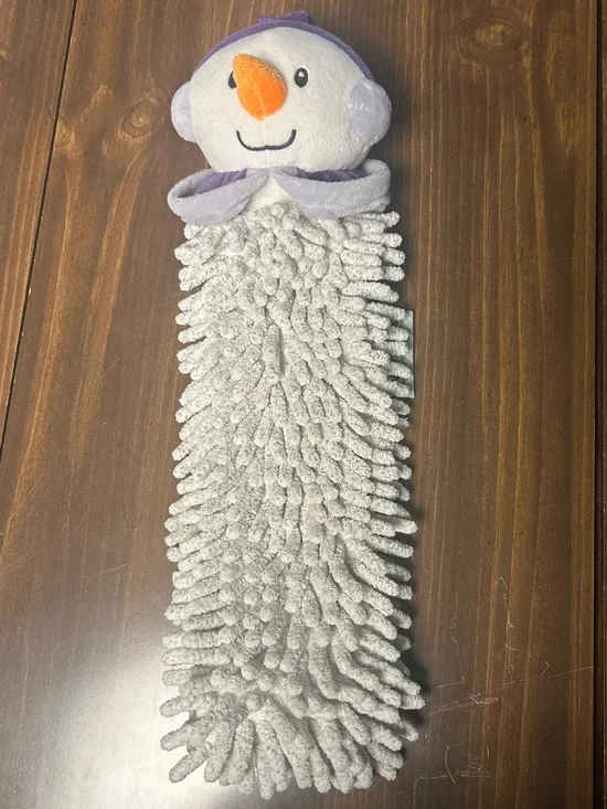 Norwex chenille snowman microfiber hand towel pet to dry bac lock