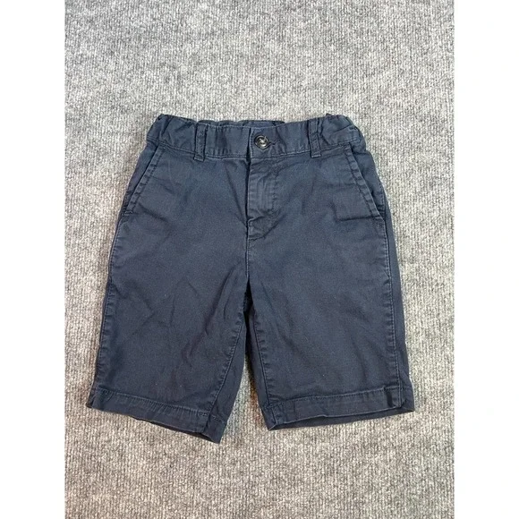 The Children's Place boys 6 navy chino shorts uniform classic prep minimalist