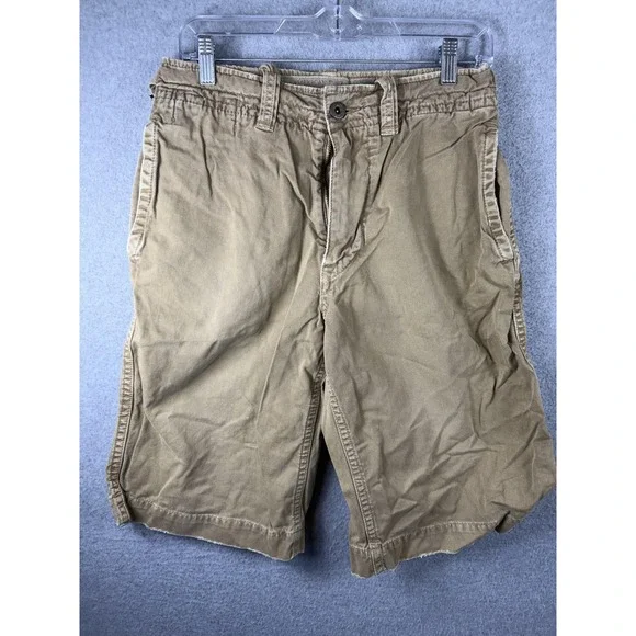 American Eagle Outfitters Shorts‎ Mens 28 Khaki Adjustable Waist Chino Canvas