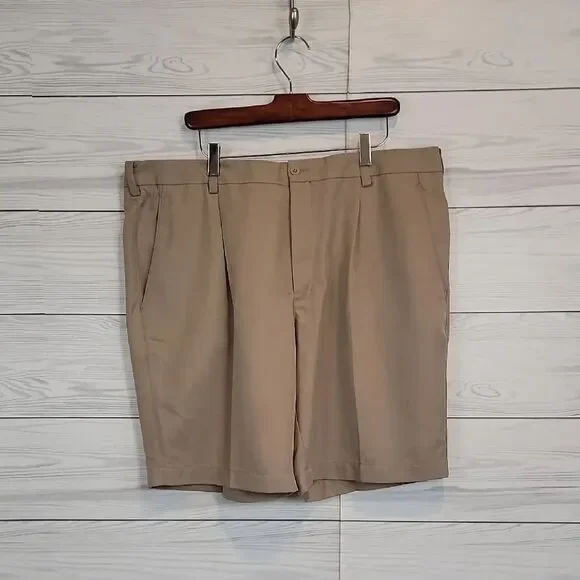 Nike Golf Men's Flat Front Shorts - Tan Size 40