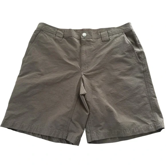 Columbia‎ Mens 36 waist Brown Cargo Shorts 10” Inseam Hiking Camping Active