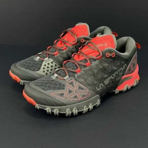 La Sportiva Bushido II Womens Size 7 Carbon Orange Trail Running Shoes EU 38
