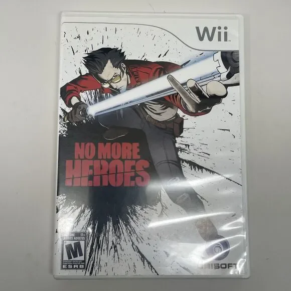 No More Heroes (Nintendo Wii, 2008) Game With 2 Manuals EUC