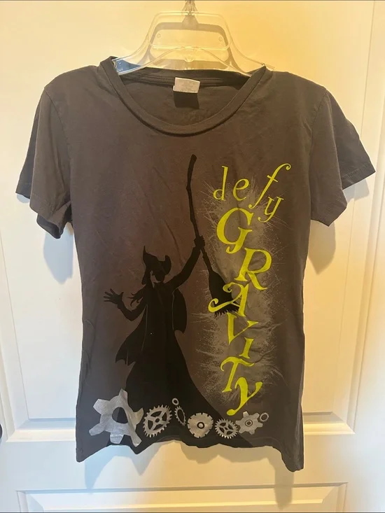 Kids Black 'Defy Gravity' Graphic Tee with Lime Accents