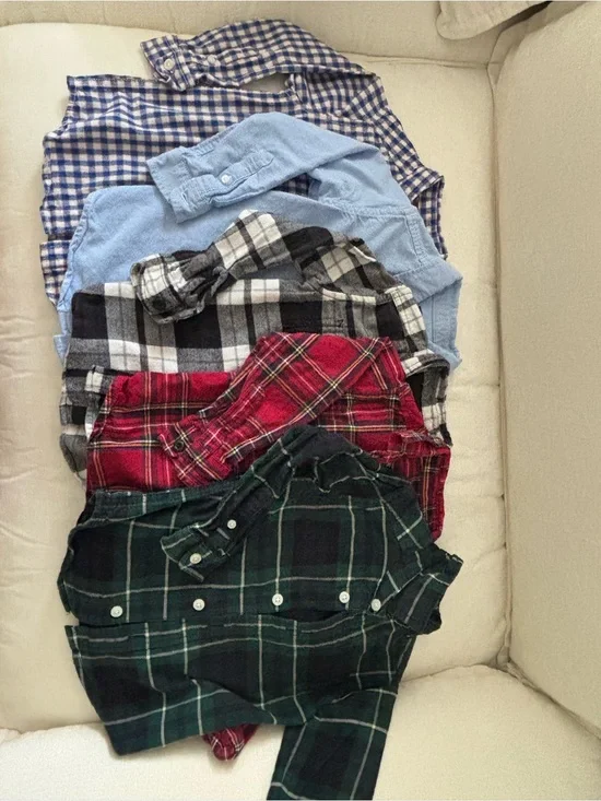 3T Boys Button-Up Shirt Bundle- Classic Casual Flannel