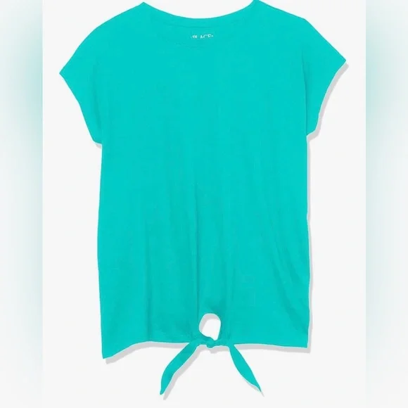322 NWT The Children's Place Short Sleeve Tie Front Top - Size: Small‎ (5/6)