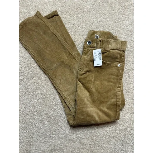 Children’s Place Corduroy Pants Kids Size 10 Acorn Brown NWT Slim Fit Ribbed