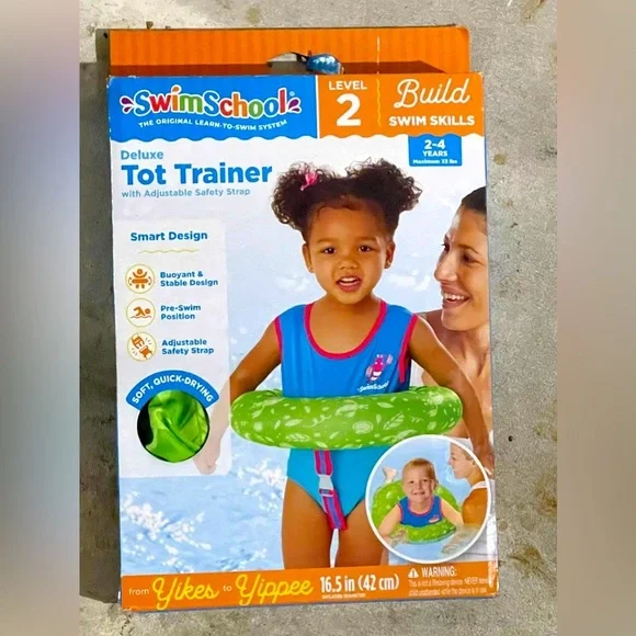 Aqua Swimschool Deluxe Tot Trainer w/ Adjustable Safety‎ Strap Level 2-4 years