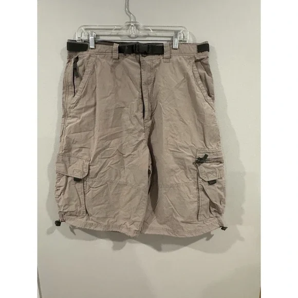 Carbon Cargo Shorts Military Style Loose Fit Multi Pockets Cotton Casual Mens