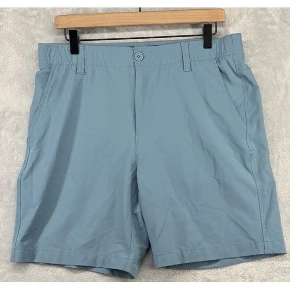 Under Armour Golf Shorts Stretch Flat Front Blue 7.5