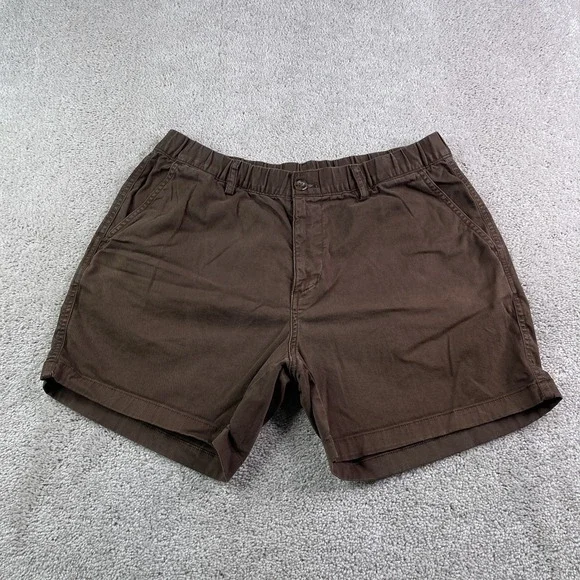 Bearbottom Shorts Mens Large Brown Chino Stretch Elastic Waist 5