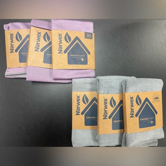 Norwex windows cloth and enviro cloth 3 each