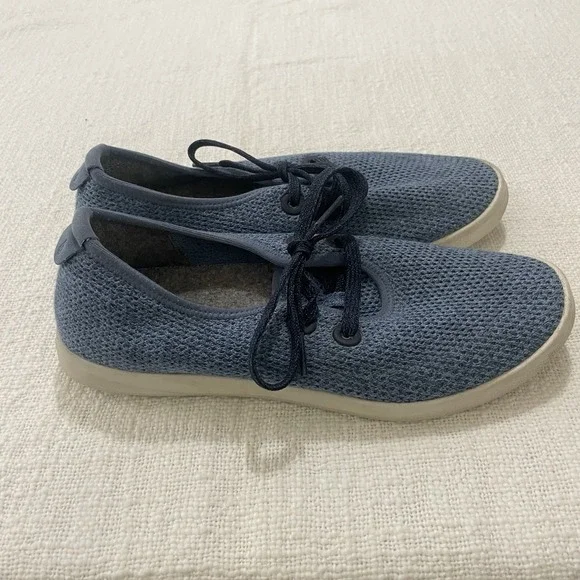 Allbirds Navy Blue Mesh Lace‎ Up Comfort Activewear Casual Shoes TS/W8 Size 8