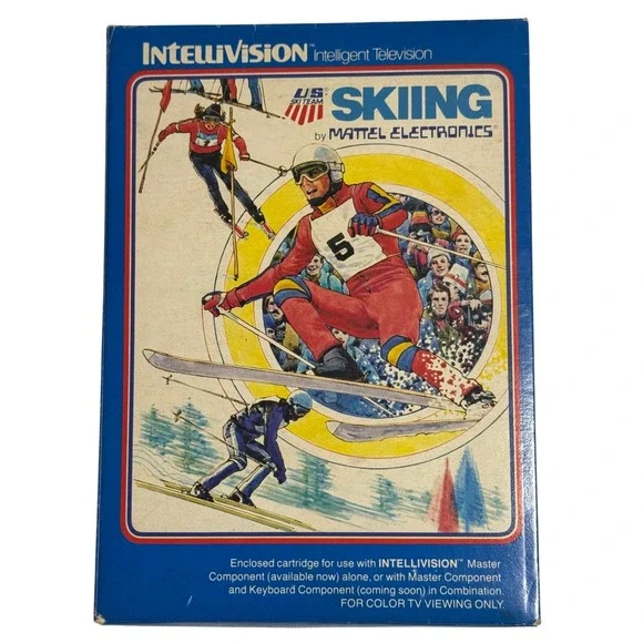 Mattel Electronics Skiing Intellivision Game CIB Vintage‎